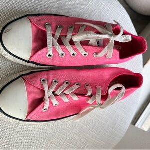 Converse Bright Pink Sneakers with White Accents